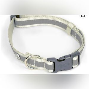 NWT Martha Stewart Adjustable nylon dog collar with faux leather accent size 16